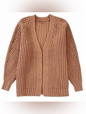 Zara Dusty Pink Oversized Knit Cardigan